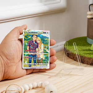 Personalized Poke Card, Custom Anniversary Poke Gift, Custom Photo Anime Wedding Card, Gamer Couple Card, Gamers Gift, Anniversary Card