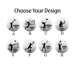 Volleyball Ornament, 8 Designs To Choose From, Male Or Female, Volleyball Tree Decoration, Sports Ceramic Ornament, Team Gift, Volleyball Decoration