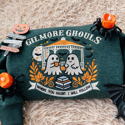 Gilmore Ghouls Embroidered Sweatshirt, Halloween Fall Vibes Crewneck, Halloween Autumn Festival Shirt, Spooky Gilmore Girls Fan Sweater il_794xN.7132544090_hmdj.jpg