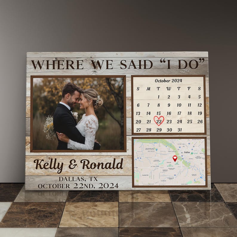 Personalized Engagement Gift Photo Frame Where She Said Yes Gift For Newly Engaged Gifts For Couple Unique Engagement Gift Ideas With Date