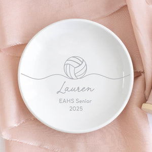 Custom Volleyball Gifts, Volleyball Senior Gifts, Volleyball Coach Gifts, Volleyball Jewelry Dish, Volleyball Team Gifts, Senior Night 2025