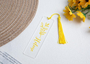 Custom Birth Flower Bookmark,Personalized Floral Bookmark for Women,Name Bookmark,Acrylic Bookmark Gift, Reading Gifts for Friends