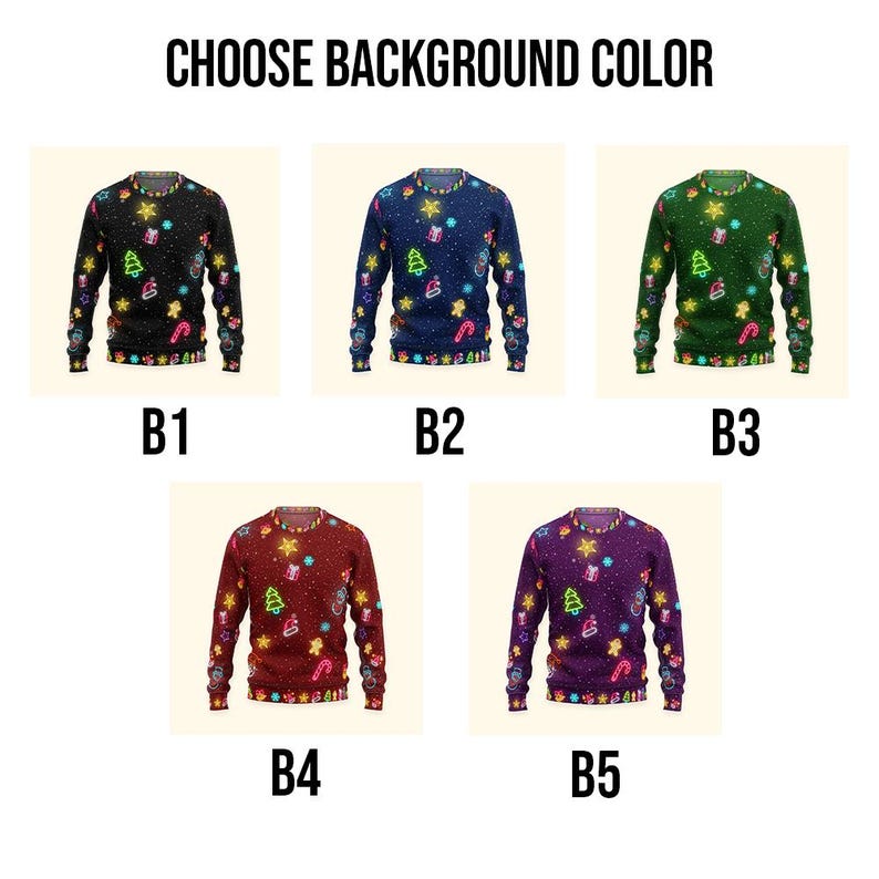 Custom Face Light-Up Ugly Christmas Sweater: Personalized Photo Gift