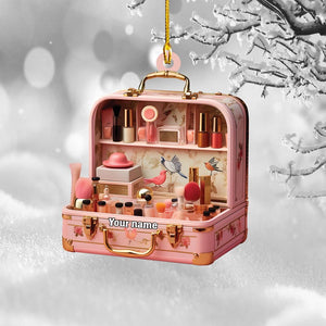 Personalized Makeup Box Ornaments, Makeup Set Christmas Tree Decor Ornament 2025, Makeup Gift for Girls, Makeup 2D Flat Acrylic Ornaments
