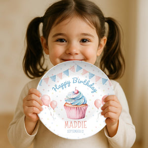 Toddler First Happy Birthday Keepsake, Boys Birthday Cake Plate, Custom 1st Birthday Plate with Name, Personalized Birthday Plate with Name