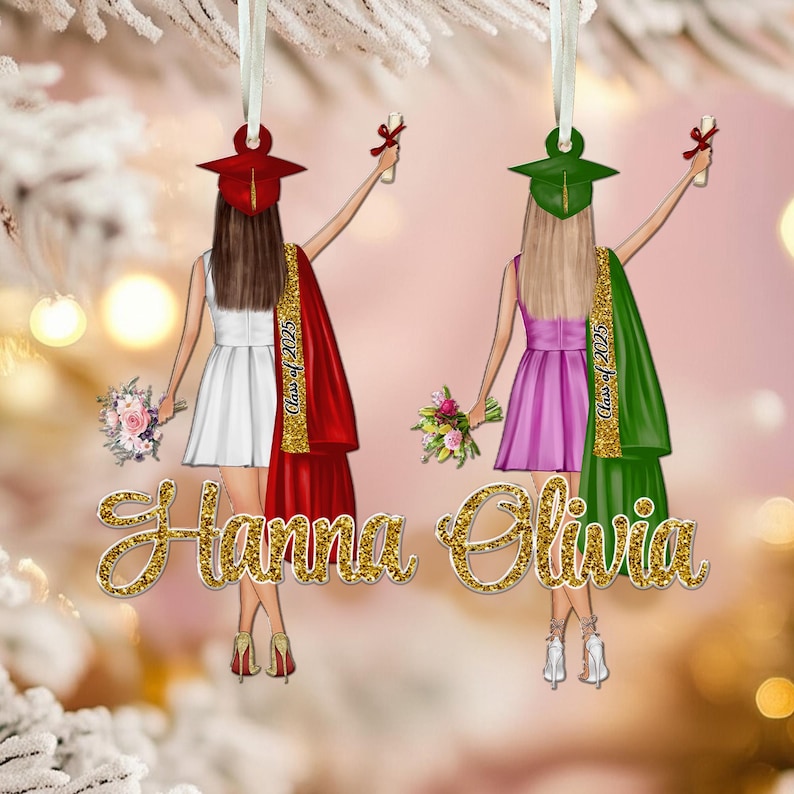 Personalized Graduation Christmas Gift, Custom Graduation Ornament, Class Of 2025 Ornament, High School Graduation Gift, College Graduate