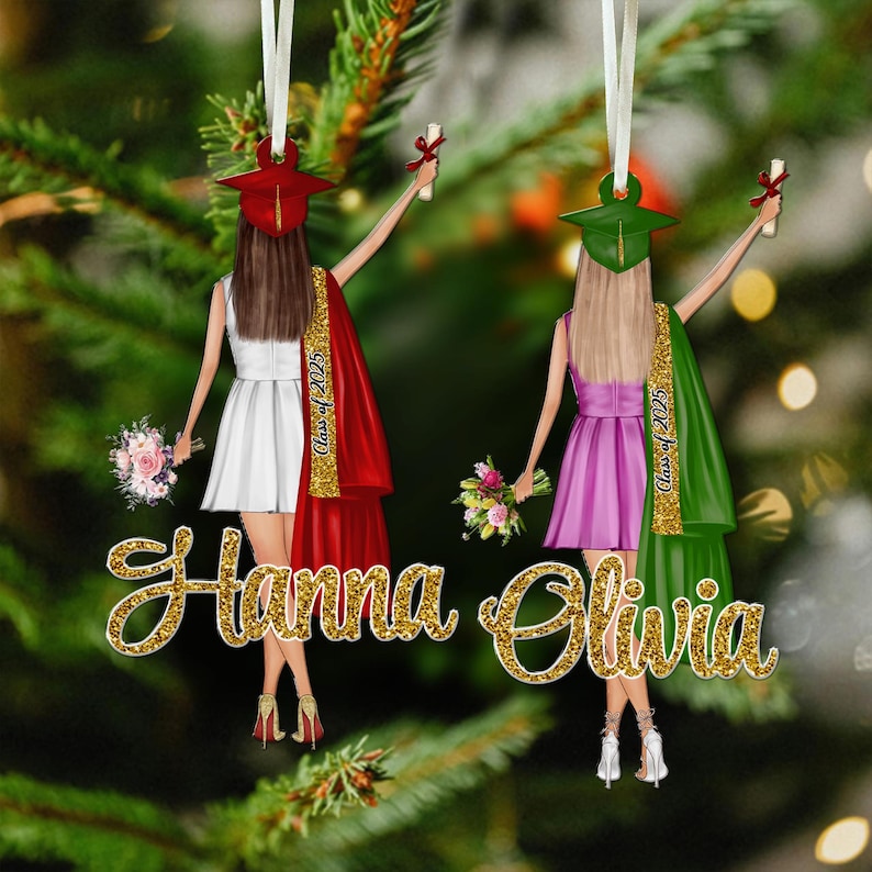 Personalized Graduation Christmas Gift, Custom Graduation Ornament, Class Of 2025 Ornament, High School Graduation Gift, College Graduate