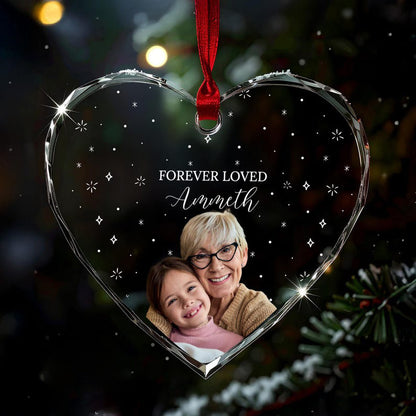 Custom Memorial Ornament, Remembrance Gifts, Loss of Father Gift, Personalized Engraved Photo Ornament, Gifts for Family, Christmas Ornament