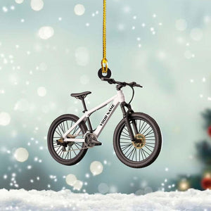 Personalized Bicycle Christmas Ornament: Acrylic Biker Gift