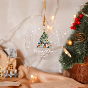 Personalized Couples Christmas Ornament: Acrylic Bauble, Our First Christmas Togther, Christmas Home Decor, New Couple Xmas Ornament Gifts