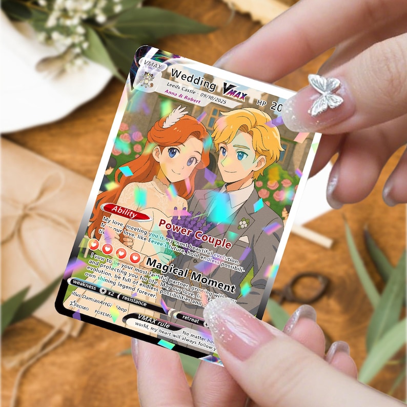 Personalized Poke Couple Anniversary Card, Custom Valentine's Day Gift for Couples, Anniversary Keepsake