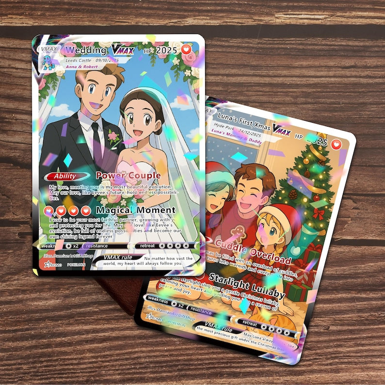 Personalized Poke Couple Anniversary Card, Custom Valentine's Day Gift for Couples, Anniversary Keepsake