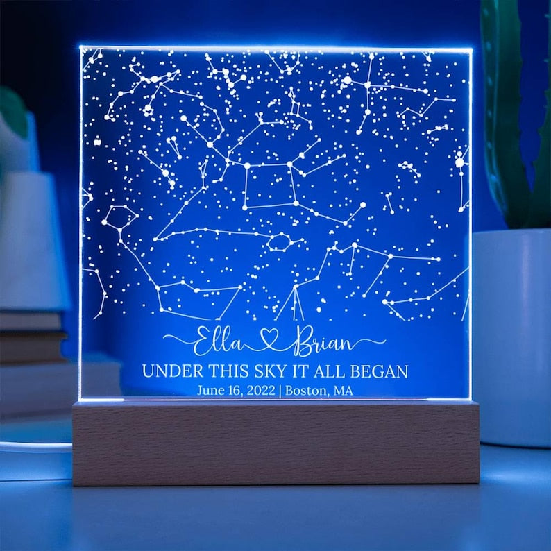 Customized Wedding Gift, Wedding Anniversary Gifts for Her, Wedding Gifts, Personalized Gifts, Newlywed Gift, Wedding Date Gift, Wedding Day