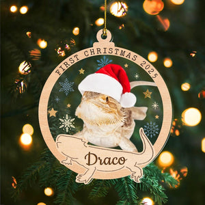 Personalized Bearded Dragon Christmas Ornament, Pet First Christmas Ornament, Pet Photo Ornament, Reptile Lover Gift, Christmas Decoration