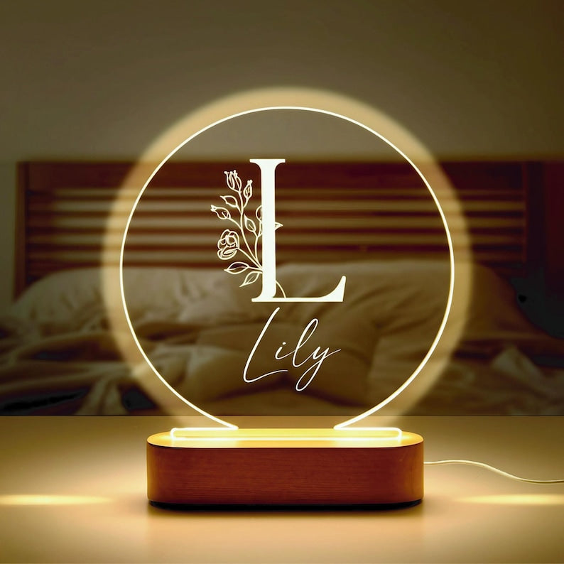 Personalized Letter Night Light - Tween Girl Gift - Teen Boy Gift - Birthday Gift Ideas - Kids Room Decor - Nursery Decor - Christmas Gifts