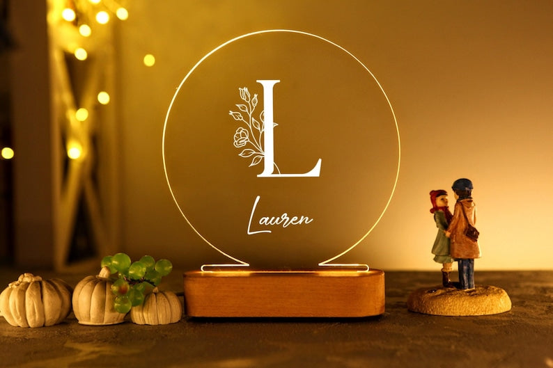 Personalized Letter Night Light - Tween Girl Gift - Teen Boy Gift - Birthday Gift Ideas - Kids Room Decor - Nursery Decor - Christmas Gifts