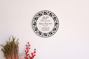 Personalized Anniversary Porcelain Plate - Custom Anniversary Gift - Wedding Anniversary Keepsake - Wedding Platter - 25th 30th Anniversary