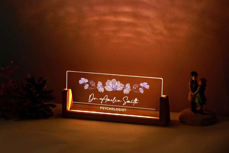 Personalized Doctor Gift - Teacher Name Plate - Office Decor - Desk Name Plate Custom - Name Plate for Desk - Daughter Son Gifts - Phd Gift