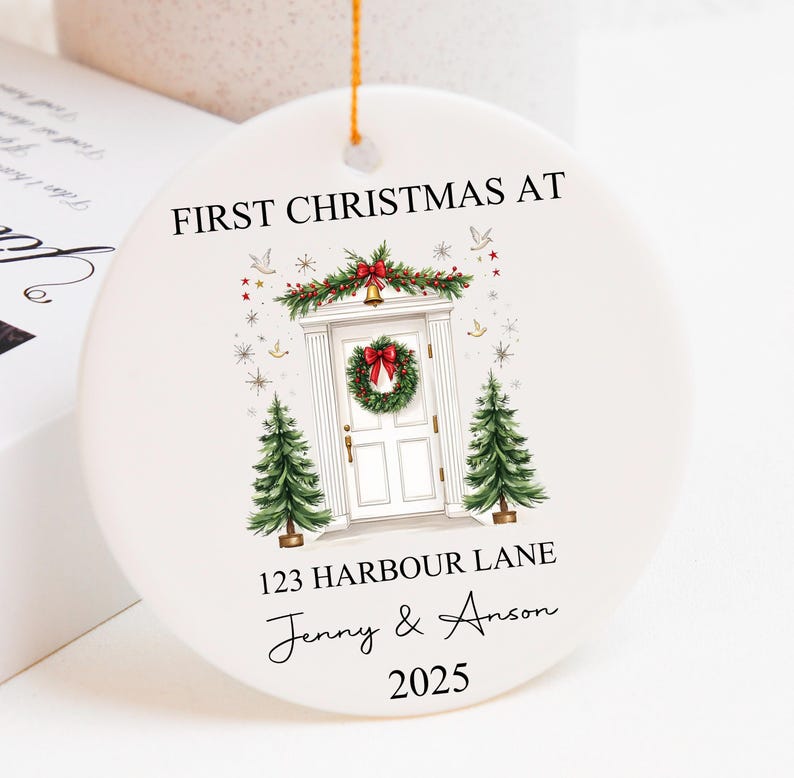 Personalised New Home Bauble,New Home Christmas Ornament 2025,First Christmas in Our New Home Ornament, Happy New Home Gift,New Home Decor