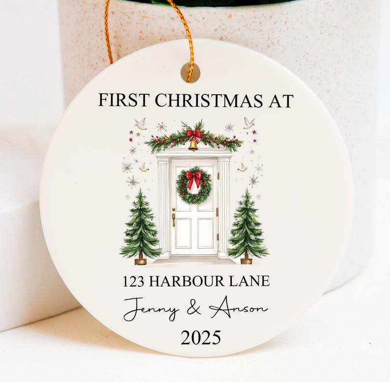 Personalised New Home Bauble,New Home Christmas Ornament 2025,First Christmas in Our New Home Ornament, Happy New Home Gift,New Home Decor