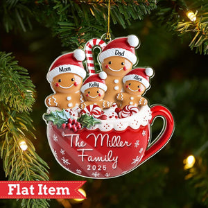 Personalized Gingerbread Family Ornament 2025, Family Christmas Ornament with Pets, Family Christmas Gift, Christmas Decoration, Xmas Gift