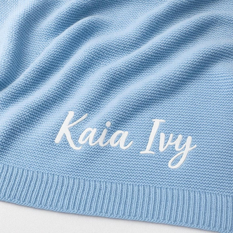 Personalized Baby Knit Blanket, Embroidered Baby Name Blanket, Newborn Cotton Blanket, Unique Baby Shower Gift, Newborn Blanket, Baby Shower Gift il_794xN.7143091378_chiy.jpg