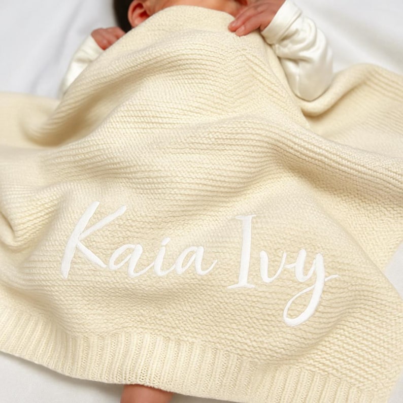 Personalized Baby Knit Blanket, Embroidered Baby Name Blanket, Newborn Cotton Blanket, Unique Baby Shower Gift, Newborn Blanket, Baby Shower Gift il_794xN.7143264774_7ki6.jpg