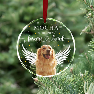 Personalized Pet Memorial Ornament, Custom Dog Photo Ornament, Cat Christmas Ornaments, Pet Memorial Keepsake, Forever Loved Sympathy Gift