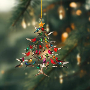 Personalized Hummingbird Ornament, Acrylic 2D Ornament, Hummingbird Lover Gift, Hummingbird Gifts, Bird Ornament, Hummingbird Tree Ornament