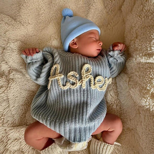 Embroidery Sweater, Baby Jumper with Name, Custom Toddler Sweater, Baby Knit Sweater, Baby Boy & Girl Gift, 1 Year Old Birthday Gifts