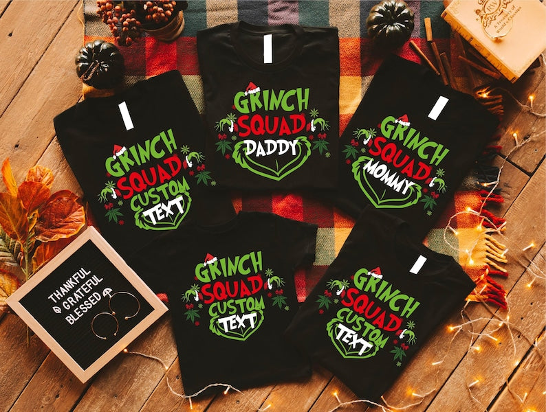 Custom Grinchmas 2025 Shirts, Christmas Grinch Squad Shirt, Christmas Grinch T-Shirts, Merry Christmas 2025 T-Shirts, Christmas Family Shirt