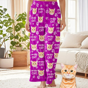 Custom Pet Photo Pajama Pants: Personalized Dog/Cat Portrait Sleepwear