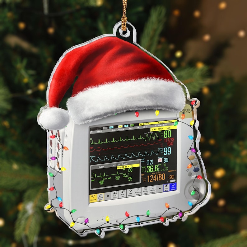 Anesthesia Machine Ornament, Nurse 2D Acrylic Flat Ornament, Custom Ventilator Machine Christmas Ornament, Nurse Life Gift, Nurse Christmas