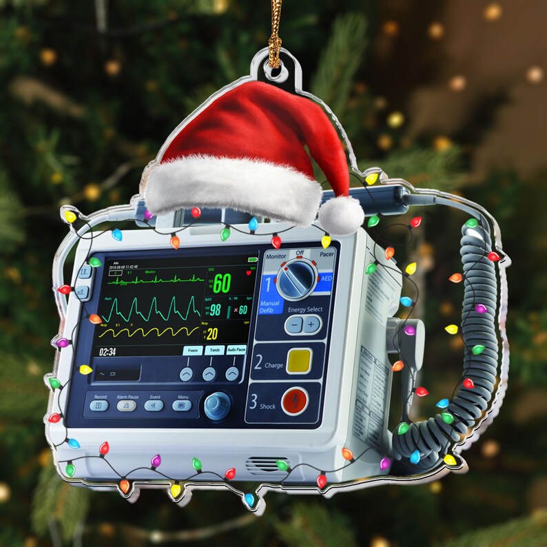Anesthesia Machine Ornament, Nurse 2D Acrylic Flat Ornament, Custom Ventilator Machine Christmas Ornament, Nurse Life Gift, Nurse Christmas