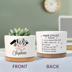 succulent hair co Hair Stylist Gift,Personalized Hair Stylist Custom Plant Pot,Gift for Hairdresser,Hair Stylist Appreciation Gift, Gift for Salon,Hairstylist