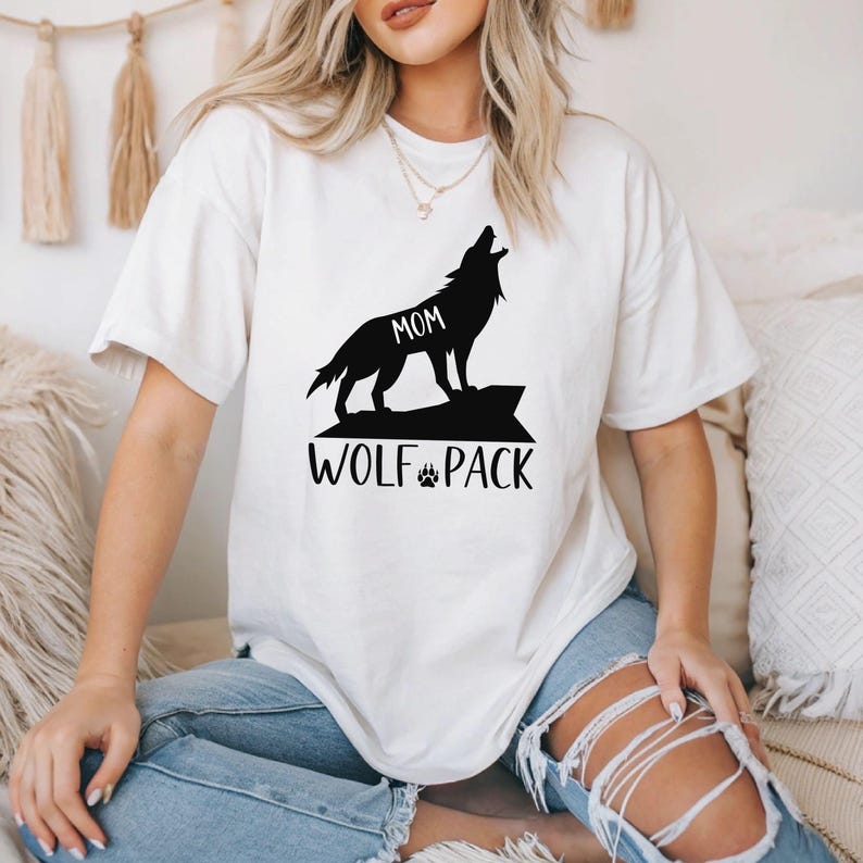 Personalized Wolf Pack Shirts: Family Matching T-shirts