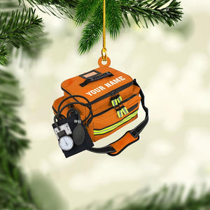 Personalized EMT Paramedic Bag Ornaments, Christmas Gifts For EMT Worker, Paramedic, First Responder Ornaments, Acrylic & Wood Ornaments