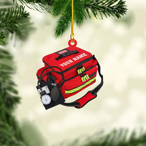 Personalized EMT Paramedic Bag Ornaments, Christmas Gifts For EMT Worker, Paramedic, First Responder Ornaments, Acrylic & Wood Ornaments