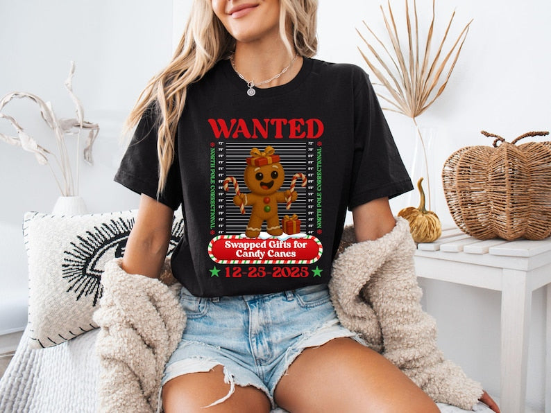 Christmas Matching Family Pajamas, Custom Holiday Crime PJs for Family, Gingerbread First Christmas Group Photo Outfit, Christmas Gift Shirt