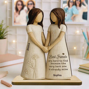 Personalized Best Friends Are Hard To Find Wooden Plaque, Birthday Christmas Gift for Besties, Best Friend, Sisters, Woman, Friendship Gift