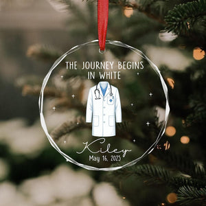 Personalized White Coat Ceremony Ornament, Doctor Ornament, Custom Graduation Ornament, White Coat Party Gift, Future Doctor,Doctor Lab Coat