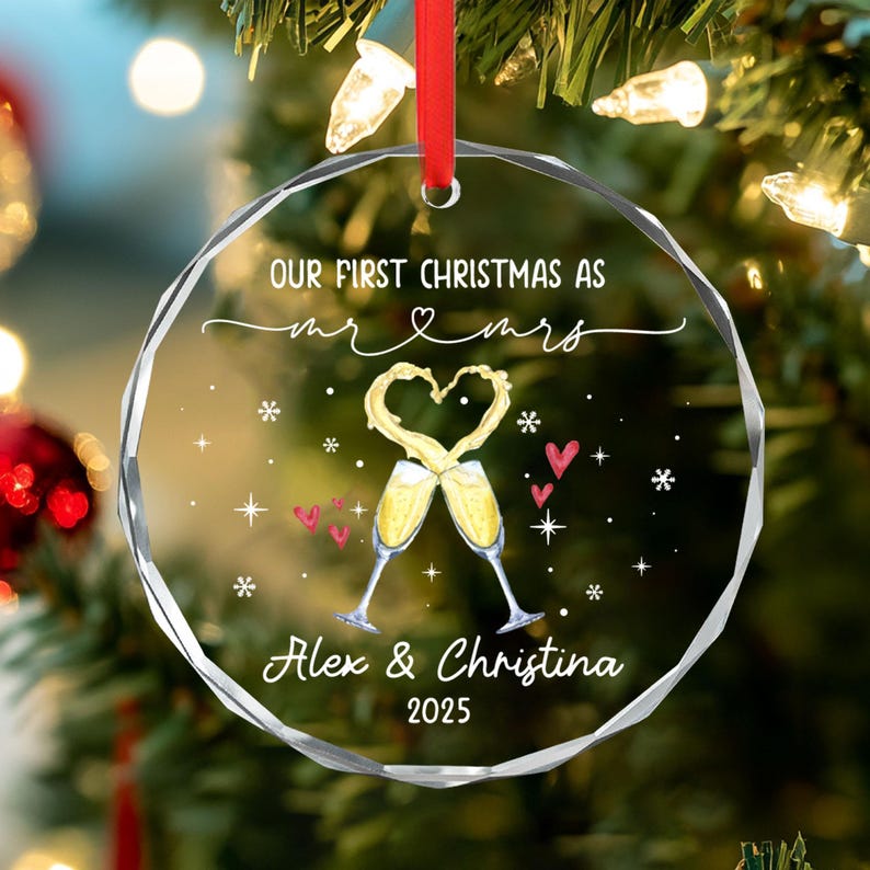 Our First Christmas As Mr & Mrs Ornament, First Christmas Married Ornament 2025, Mr Mrs Ornament, Newlywed Christmas Gift, New Couple Gifts