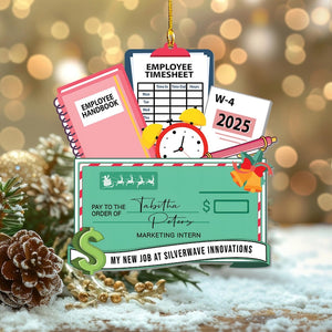 Personalized New Job Christmas Ornament, 1st Job Gift, New Job Gift, New Job Ornament 2025, First year new career, New Promotion gift