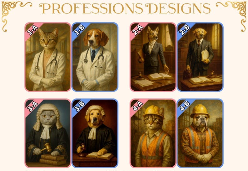 Custom Lawyer Pet Portrait Personalized Dog or Cat Painting, Dog in lawyer suit, Perfecto gift for lawyers, Unique gift for pet lovers