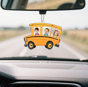 Personalized Acrylic Car Hanger,Drive Safe Daddy with 1-5 Baby Photo,Acrylic Car Hanging,Car Decor,Gift for Dad,New Dad Gift,1st Fathers Day