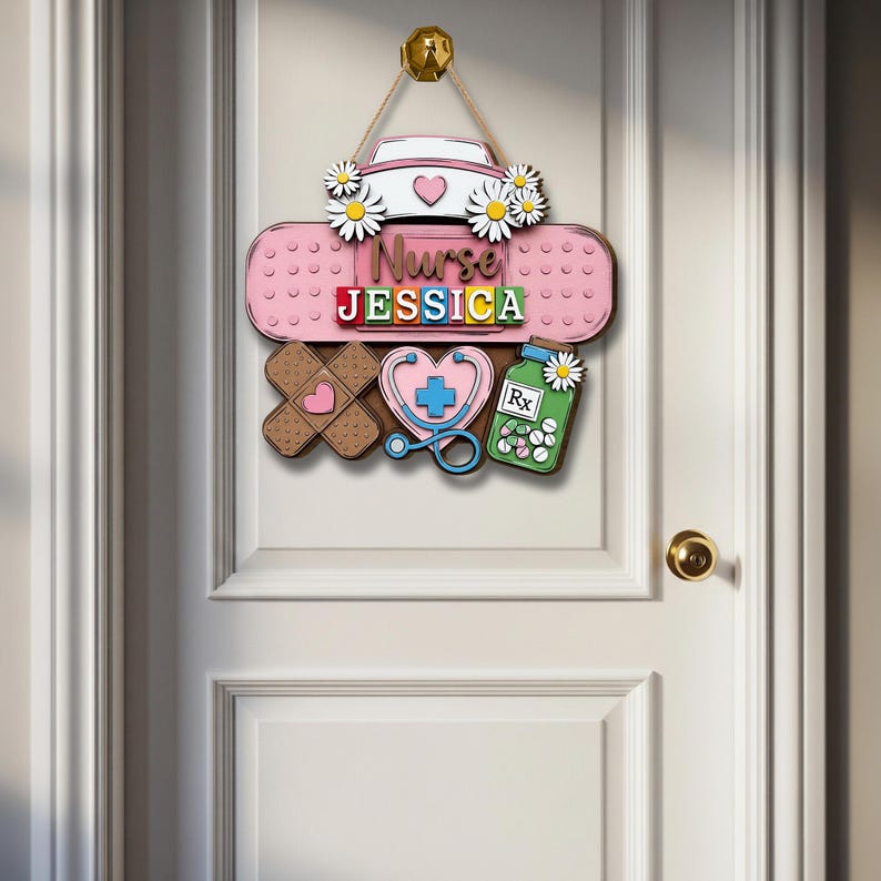 Personalized Nurse Wooden Sign , Custom Nurse Sign, Nurse Gift, Medical Decor, Hospital Decor, Nurse Appreciation Gift, Thank You Nurse