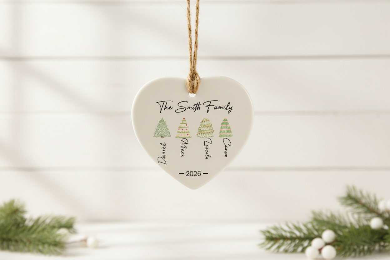 Personalised Christmas Bauble,Custom 2026 Family Christmas Ornament,Famliy Tree Buable,Christmas Tree Decoration,Family Keepsake,Xmas Gift