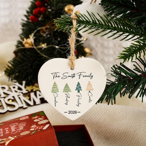 Personalised Christmas Bauble,Custom 2026 Family Christmas Ornament,Famliy Tree Buable,Christmas Tree Decoration,Family Keepsake,Xmas Gift