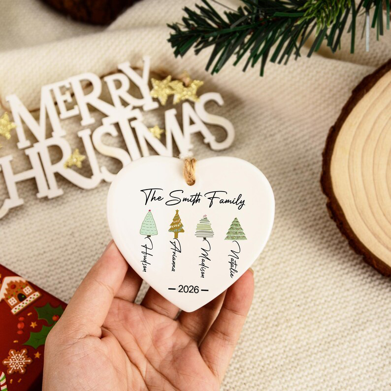 Personalised Christmas Bauble,Custom 2026 Family Christmas Ornament,Famliy Tree Buable,Christmas Tree Decoration,Family Keepsake,Xmas Gift