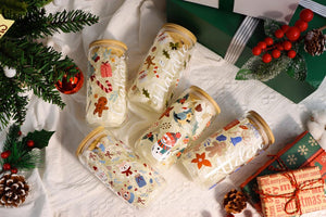 Personalized Christmas Tree Snack Glass: Iced Coffee Cup with Lid